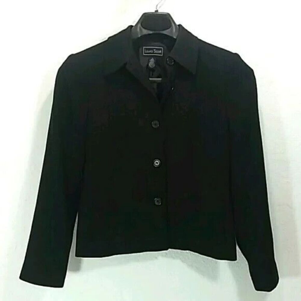 Laura Scott blazer women's size 4 black *